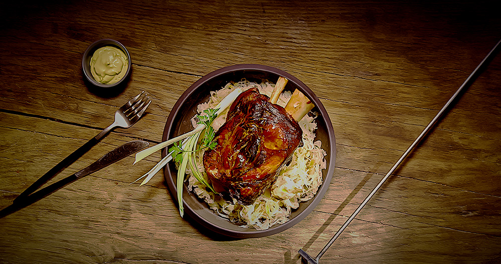 Braised pork shank